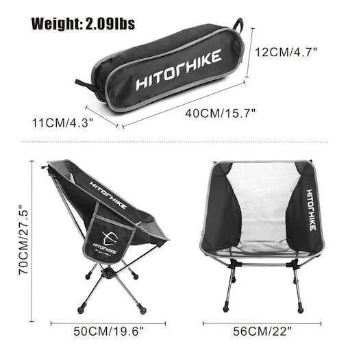 NNEOBA Ultralight Folding Aluminum Camping Chair