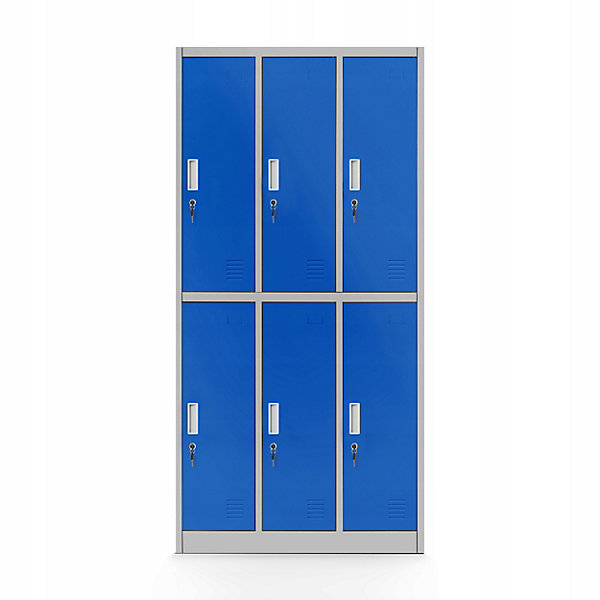 Armoire sociale BHP IGOR, 900 x 1850 x 450 mm bleu