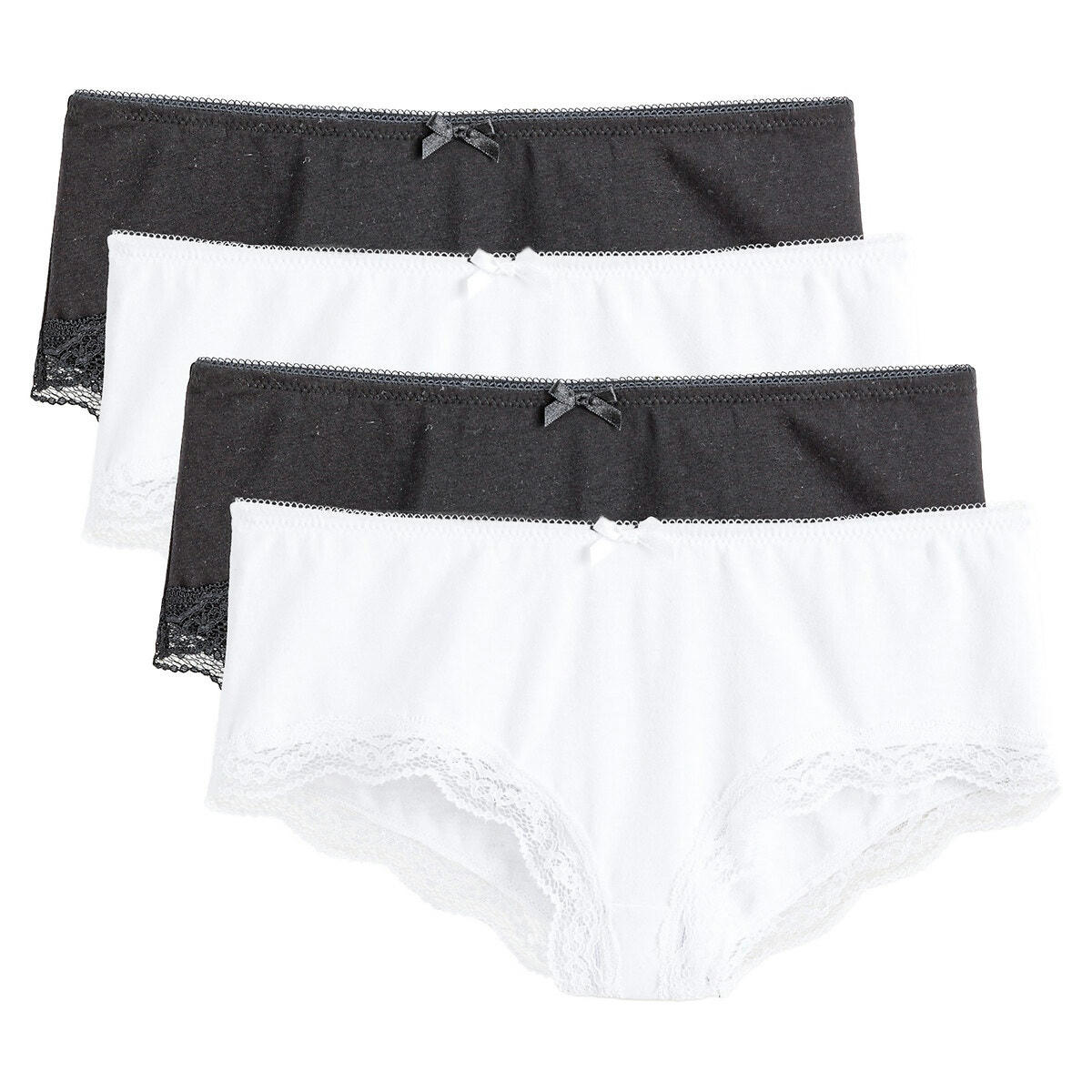 Lot de 4 shorties de grossesse, détails dentelle