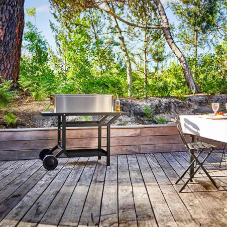 Couvercle Premium à poser pour plancha 75 inox marin - Forge Adour