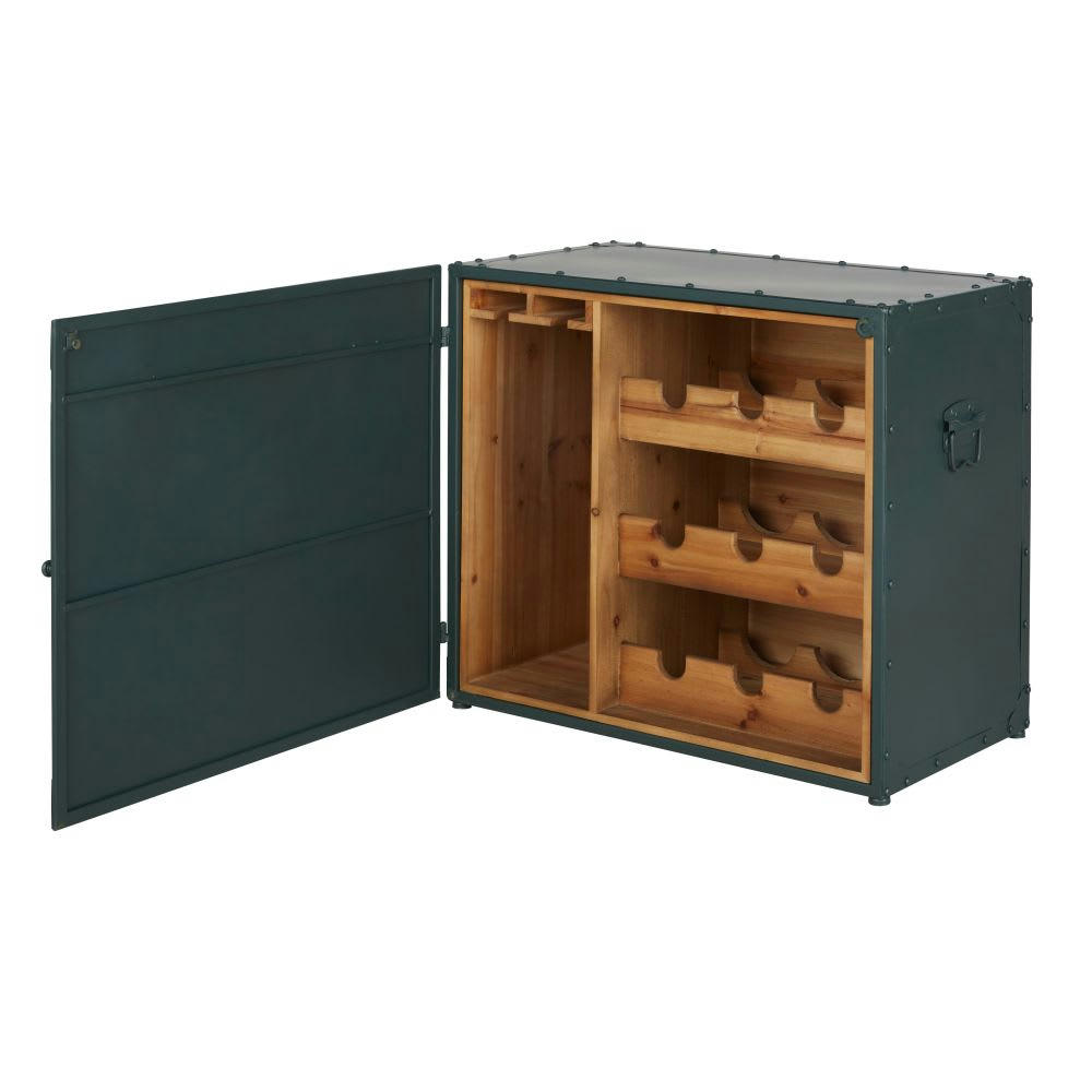 - Mini bar en fer vert sapin