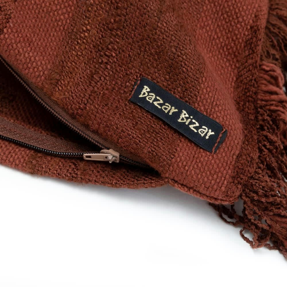 OH MY GEE - Coussin en velours bordeaux 35x100