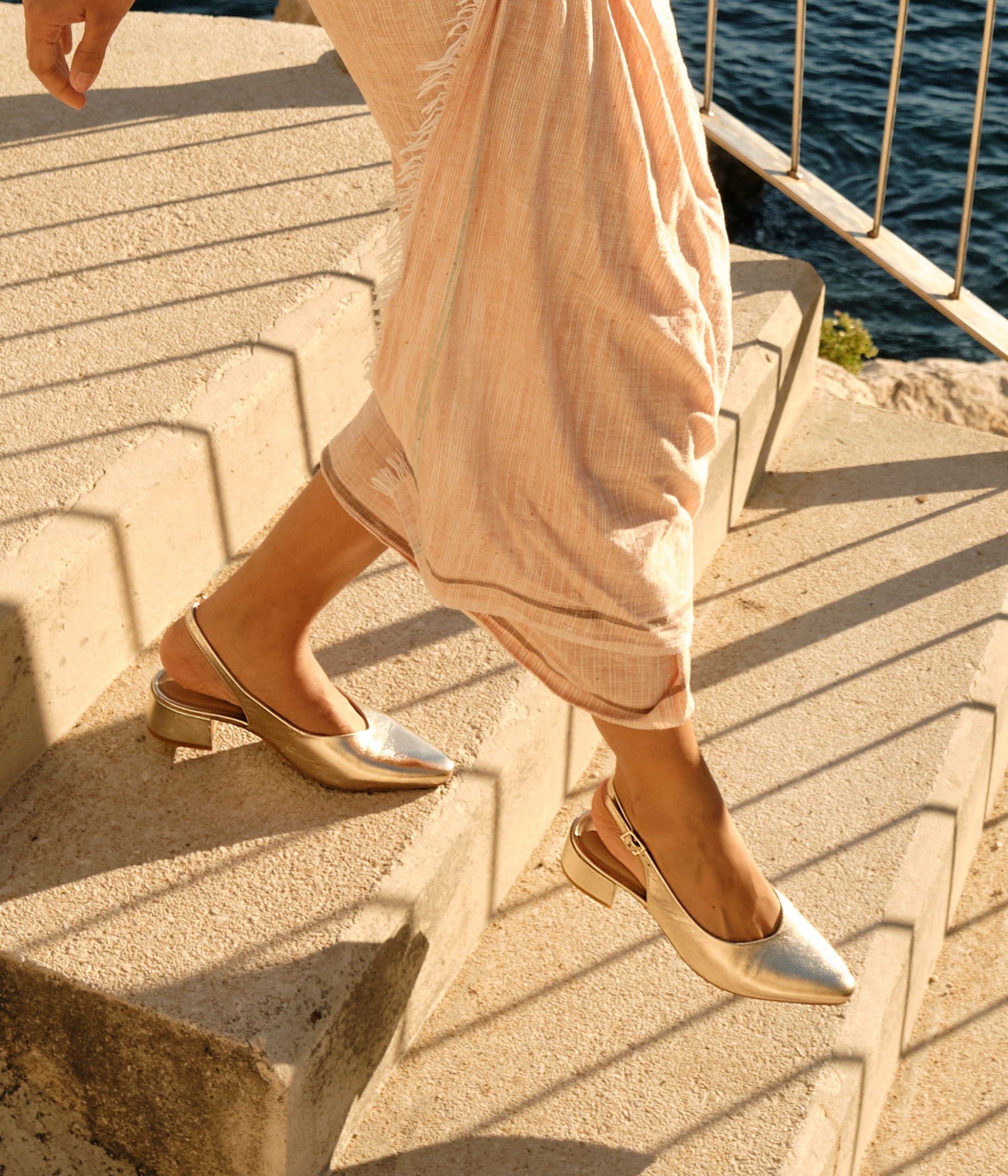 Escarpin slingback Solice platine