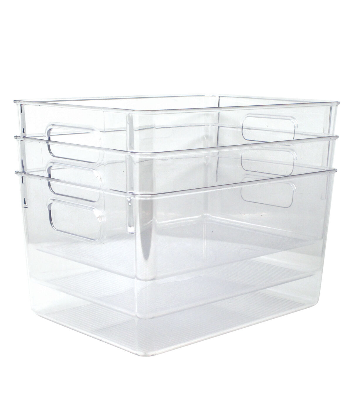 11 Clear Plastic Storage Bins 3pk by Top Notch