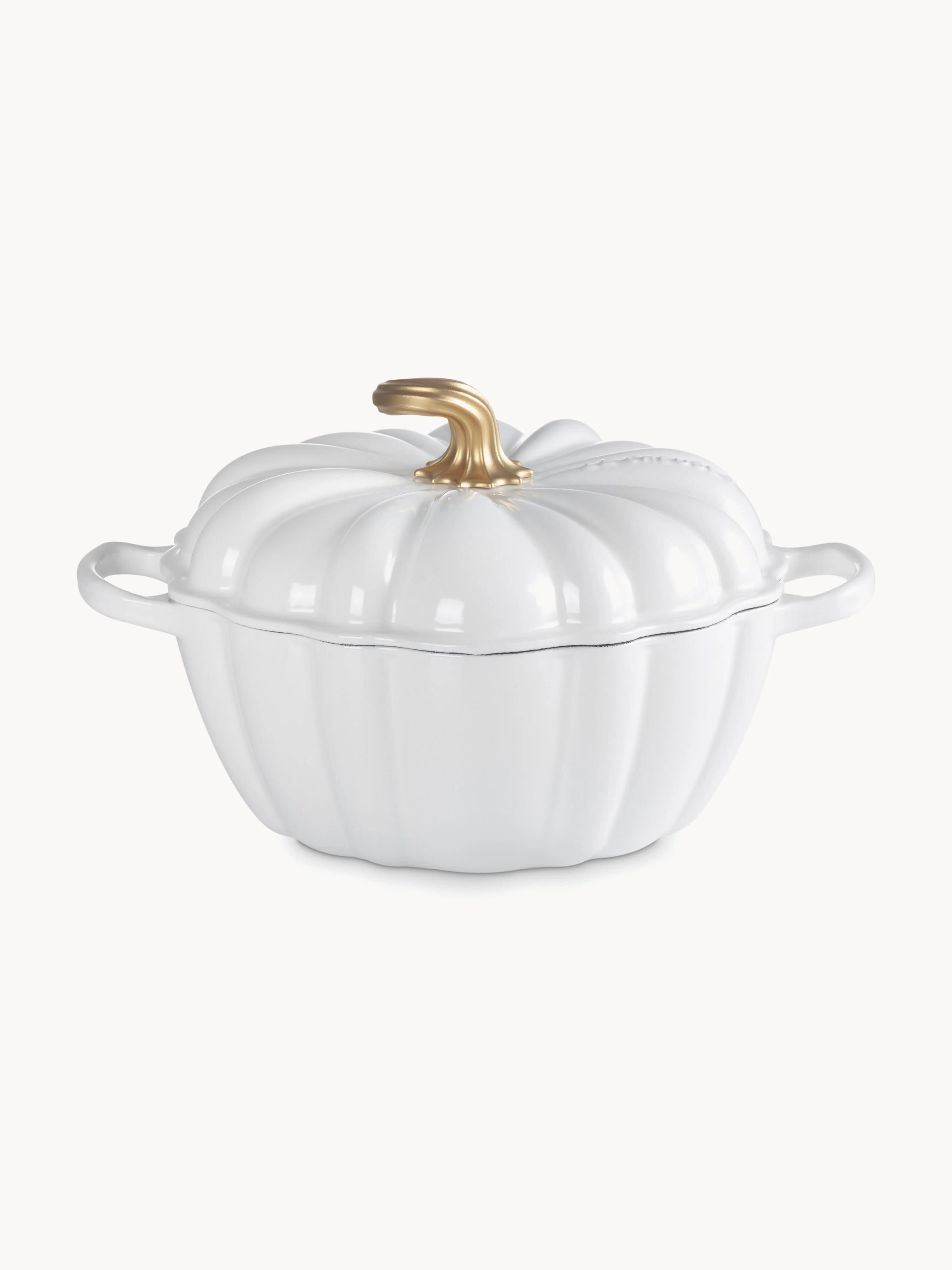 Runder Bräter Signature Pumpkin aus Gusseisen