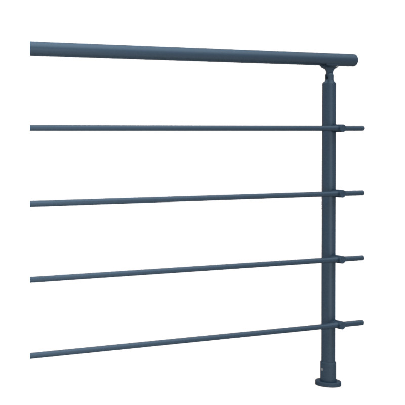 Kit garde-corps à fixation au sol Rondo S Secundo anthracite 100 cm SOGEM