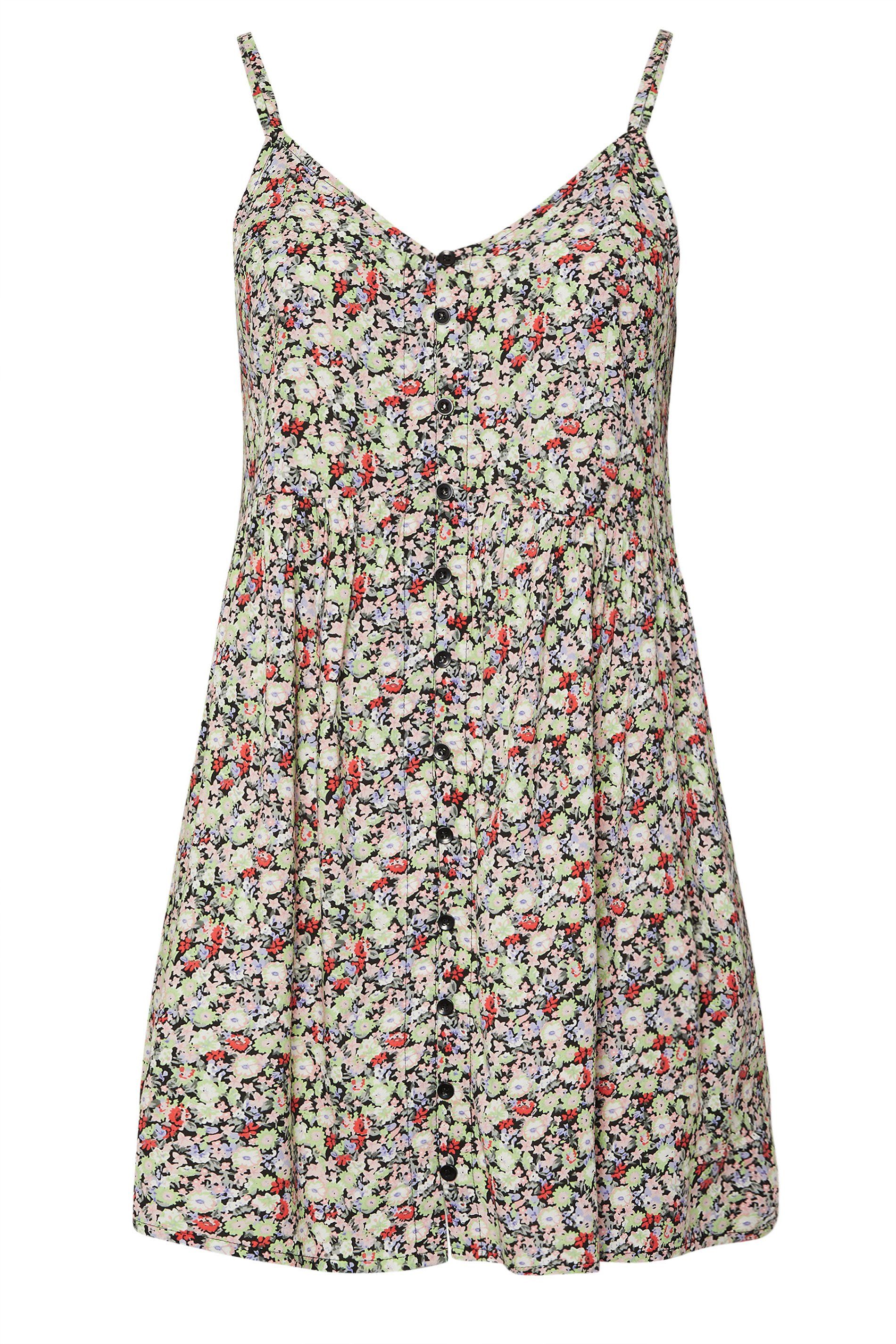Yours Floral Button Cami Vest Top
