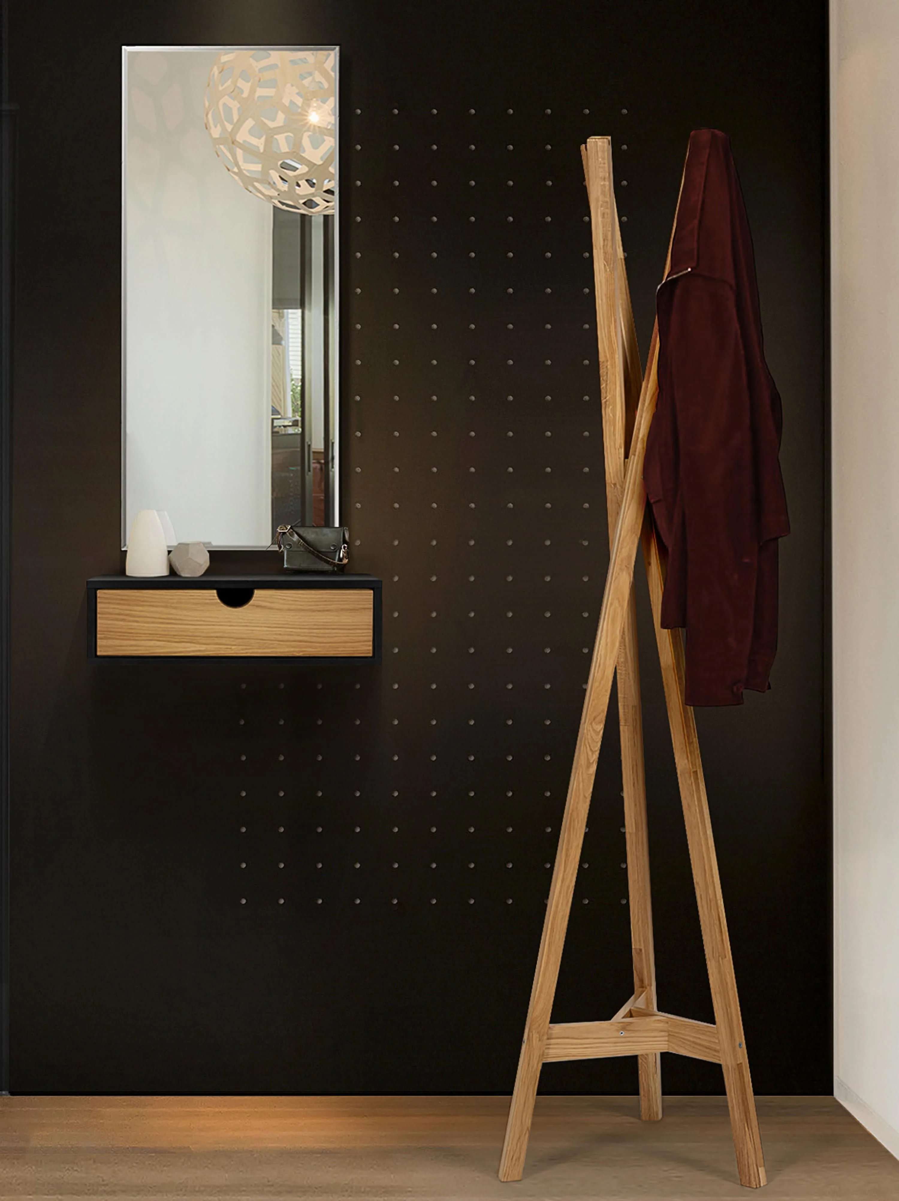 Wand-Nachttisch Farsta mit Schublade