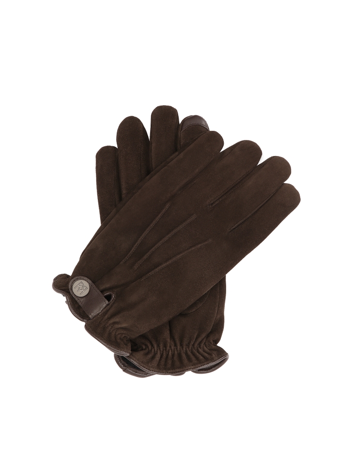 Suede gloves with touch screen