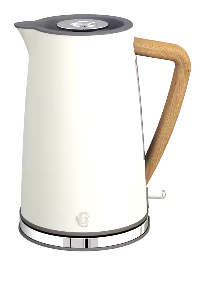 Swan Nordic Cordless Electric Kettle w/ Auto Shut Off, Stainless Steel, 1.7L