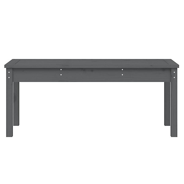 Banc de jardin meuble de patio bois gris Helloshop26