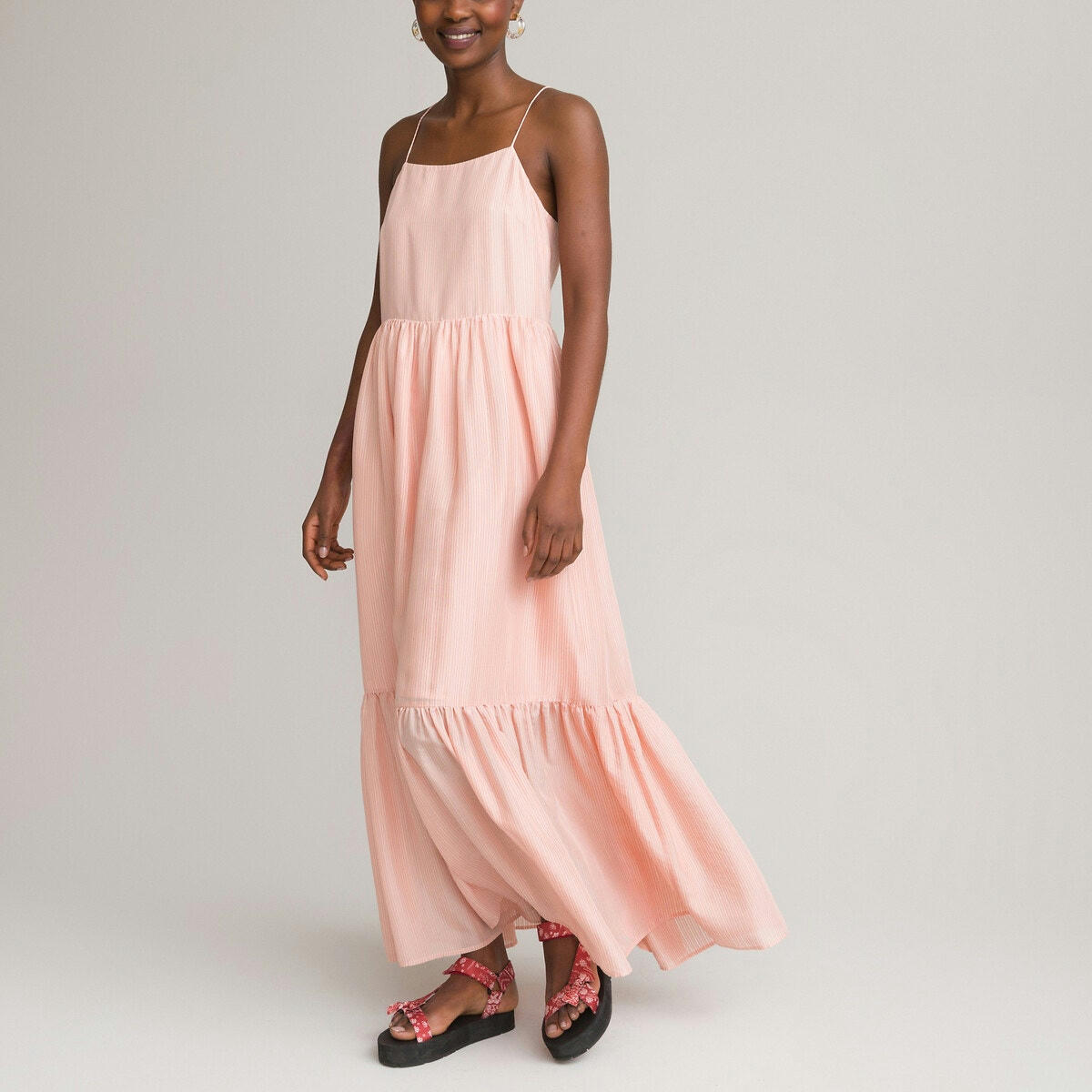 Robe maxi longue, fines bretelles