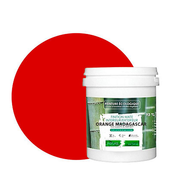 Orange Madagascar Peinture interieur exterieur aspect mat Natura - Orange Madagascar - 1L