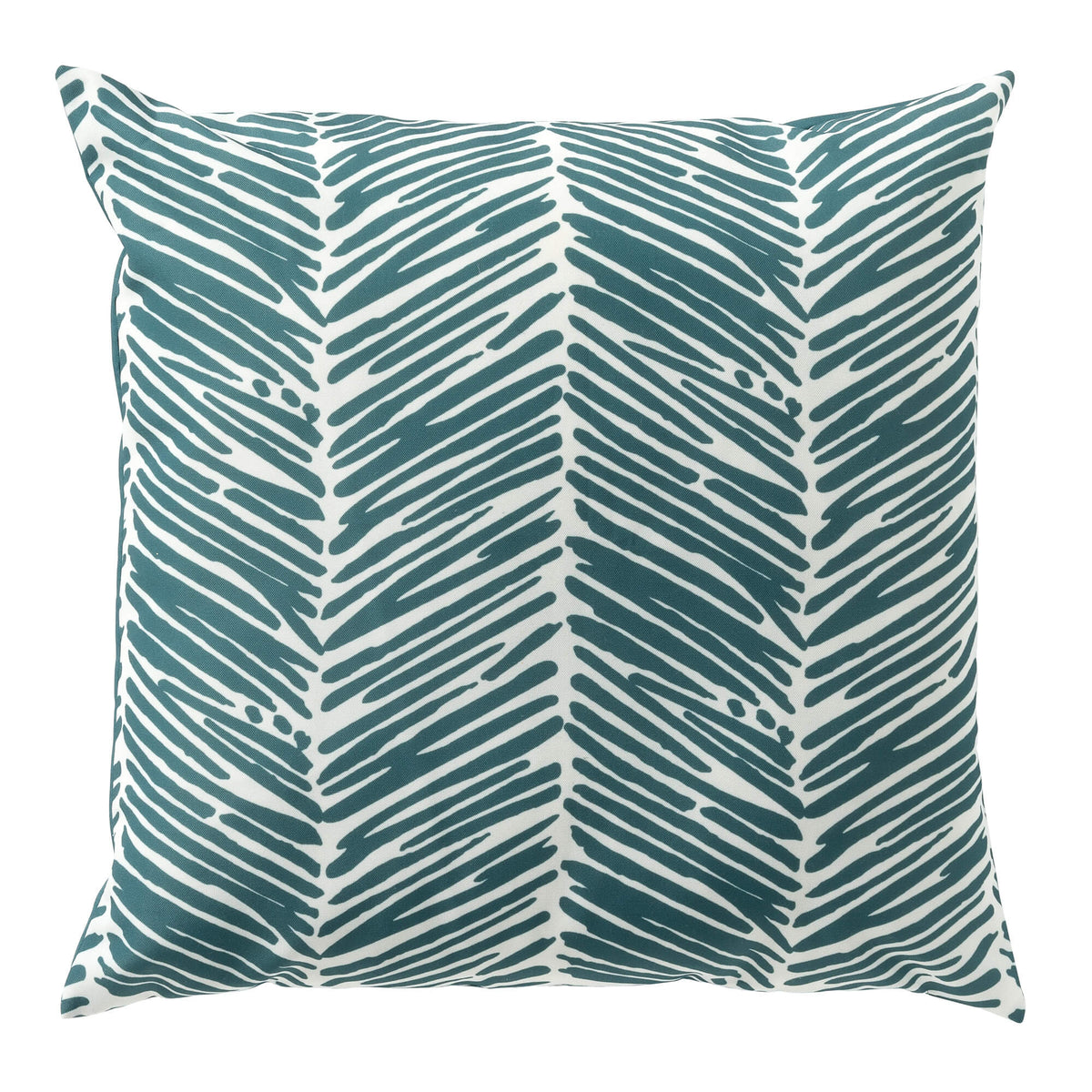 DEAN - kussenhoes outdoor 45x45 cm - waterafstotend en uv-bestendig - gestreept - Sagebrush Green - groen, wit