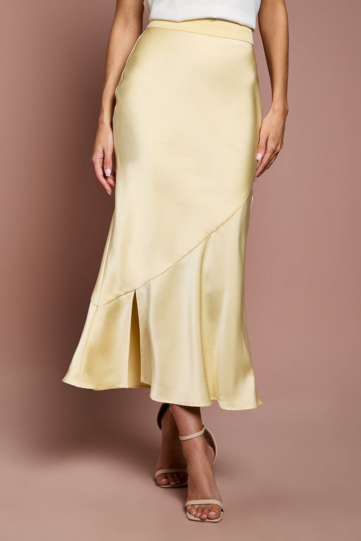 Coast Satin Detail Fitted Skirt