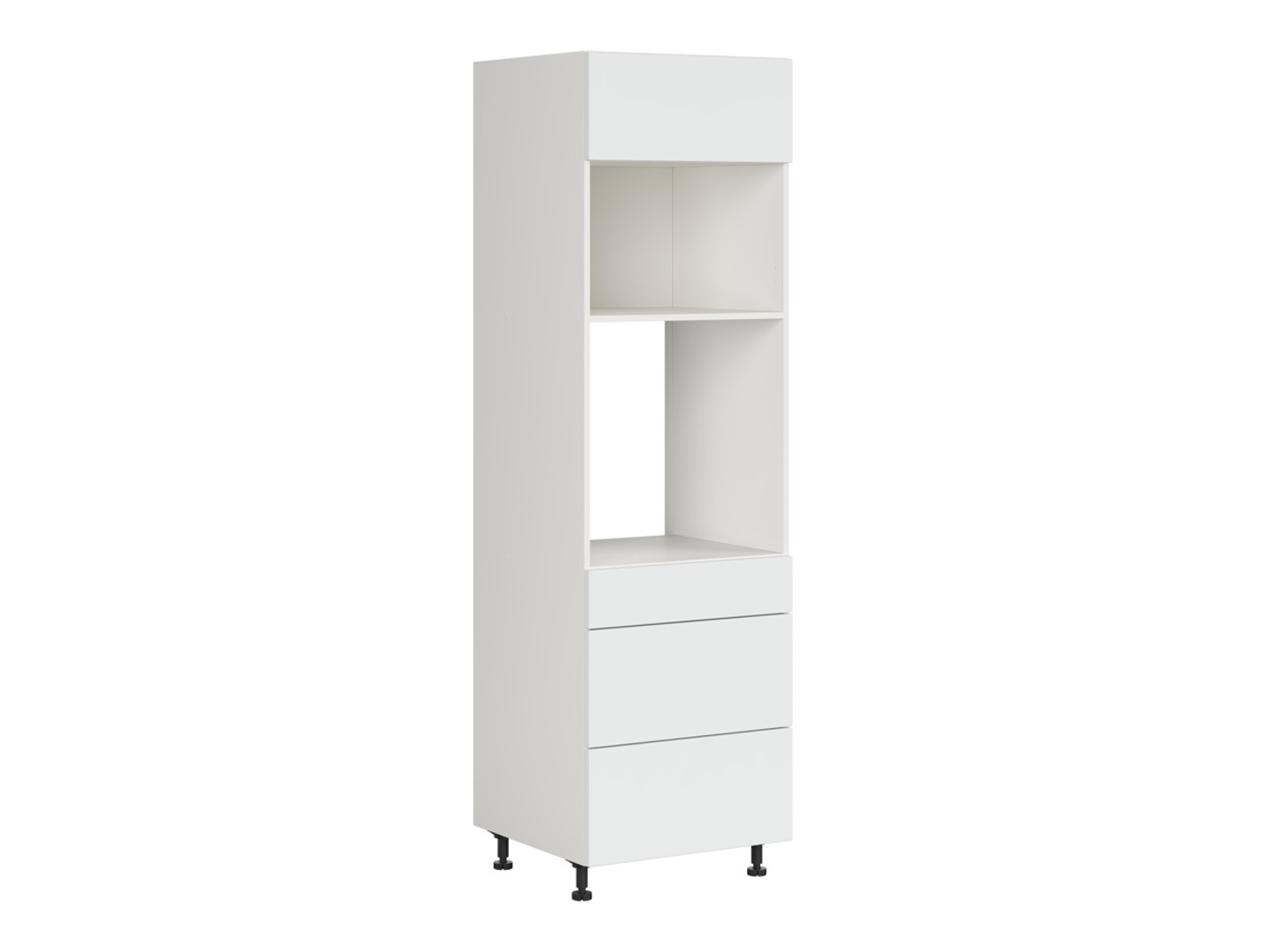 Szafka pod zabudowę piekarnika Top Line 2 60 cm z szufladami cichy domyk śnieżny super mat