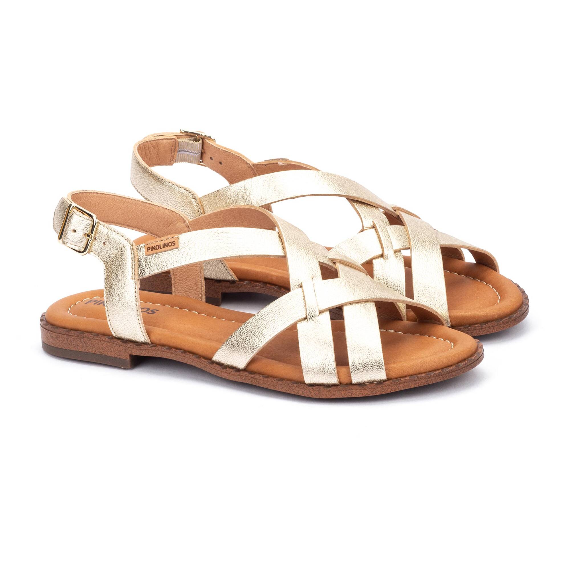 ALGAR - Sandalias planas con hebilla para mujer