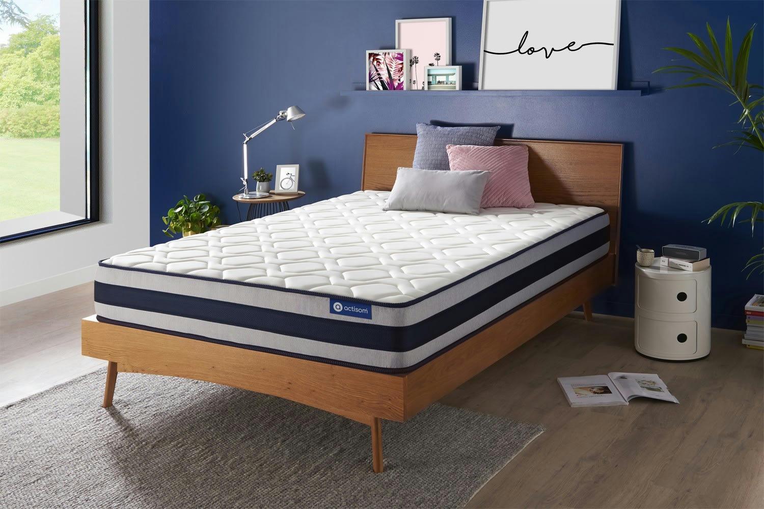 ACTIFLEX ERGO - Matelas 200x200 cm Ressorts ensachés et mémoire de forme