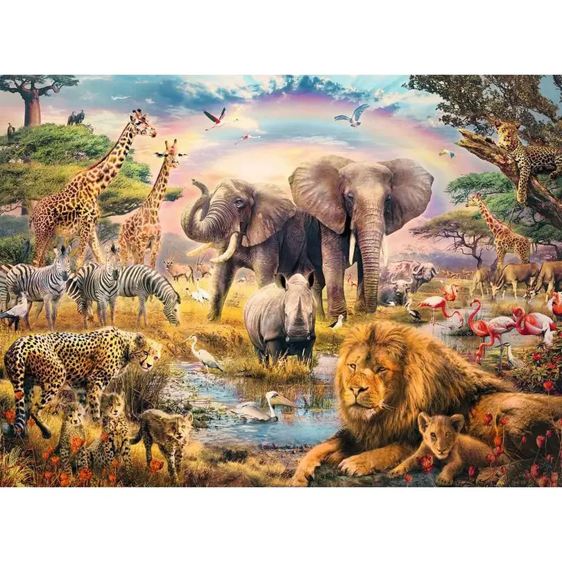 Puzzle 100-teilig Afrikanische Savanne