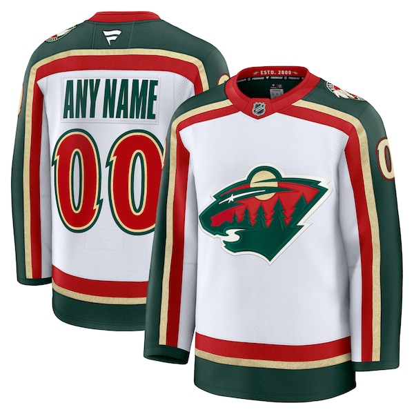 Minnesota Wild  25th Anniversary Premium Custom Jersey - White/Green