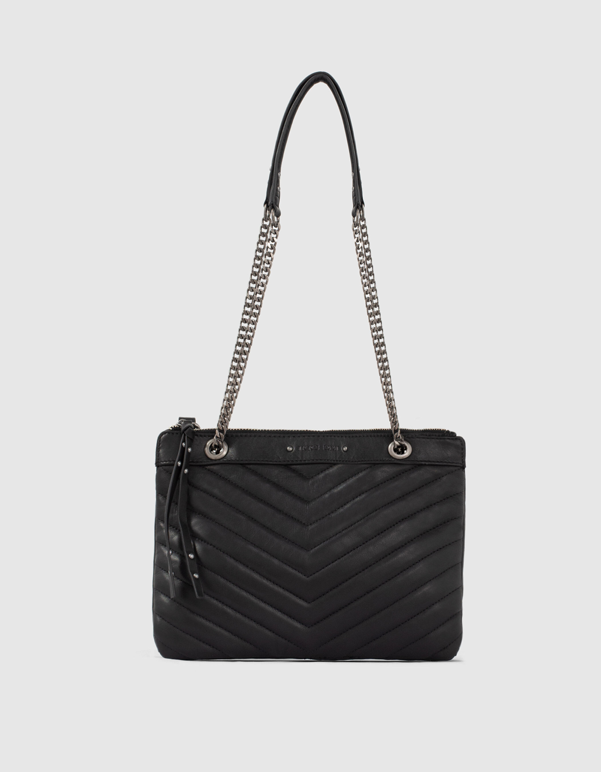 Sac 1440 Reporter cuir matelassé double pochette Femme
