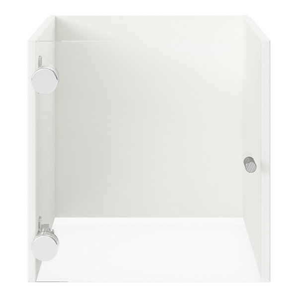 Bloc avec porte transparente pour étagère GoodHome Mixxit blanc
