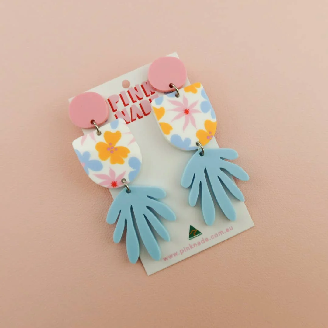 Jayne Floral Mural Dangle Earrings