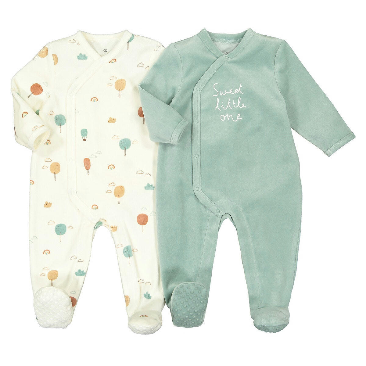 Lot de 2 pyjamas 1 pièce en velours