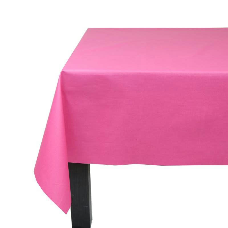 UNI - Nappe enduite rectangle 160 x 300 cm rose