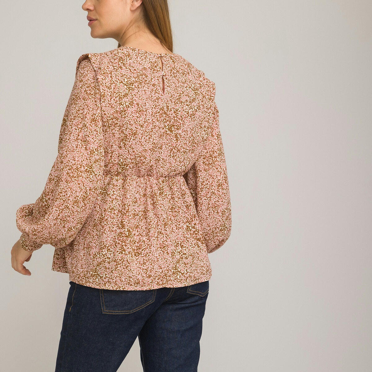 Blouse de grossesse col v imprimé floral