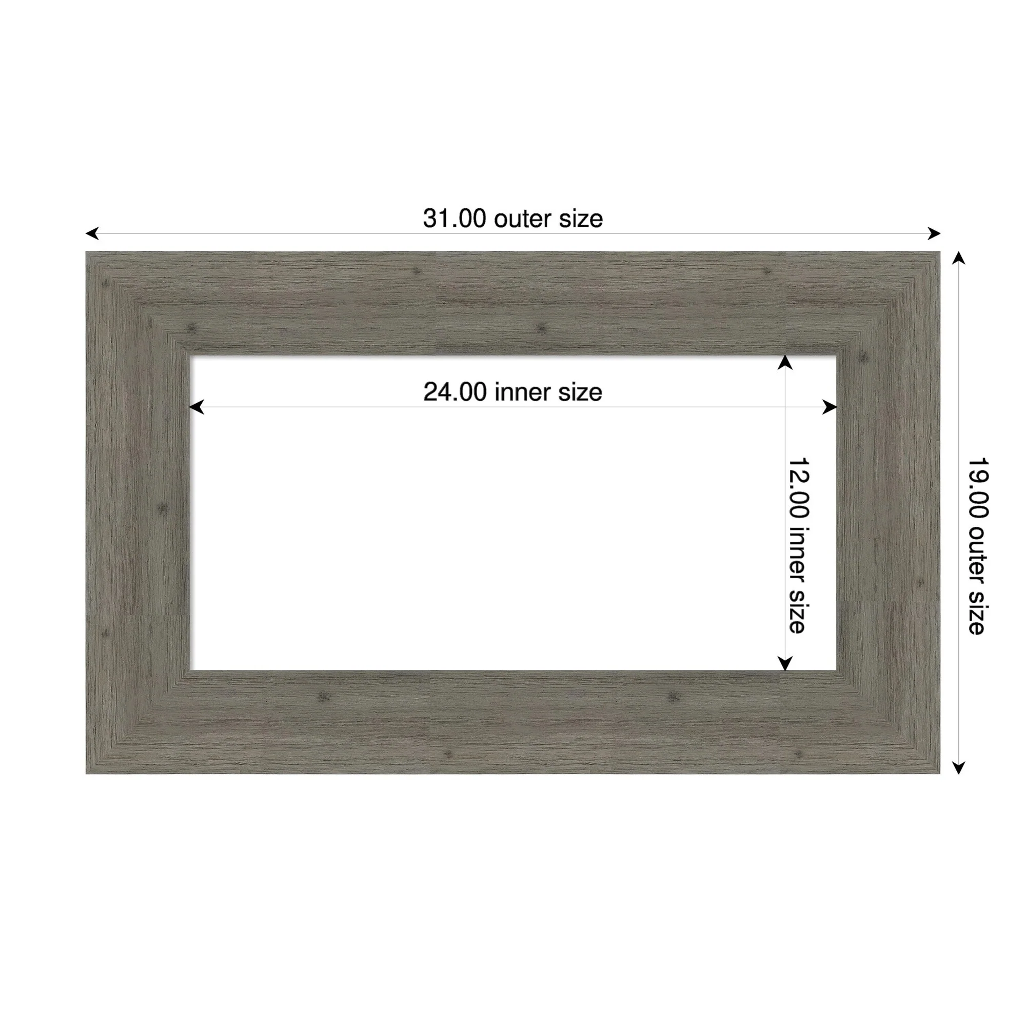 Amanti Art Fencepost Brown Framed Dry Erase Magnetic Board