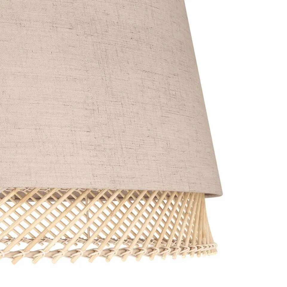 EGLO Tabley Vloerlamp - E27 - 153 cm - Natuur/Bruin/Zwart - Textiel