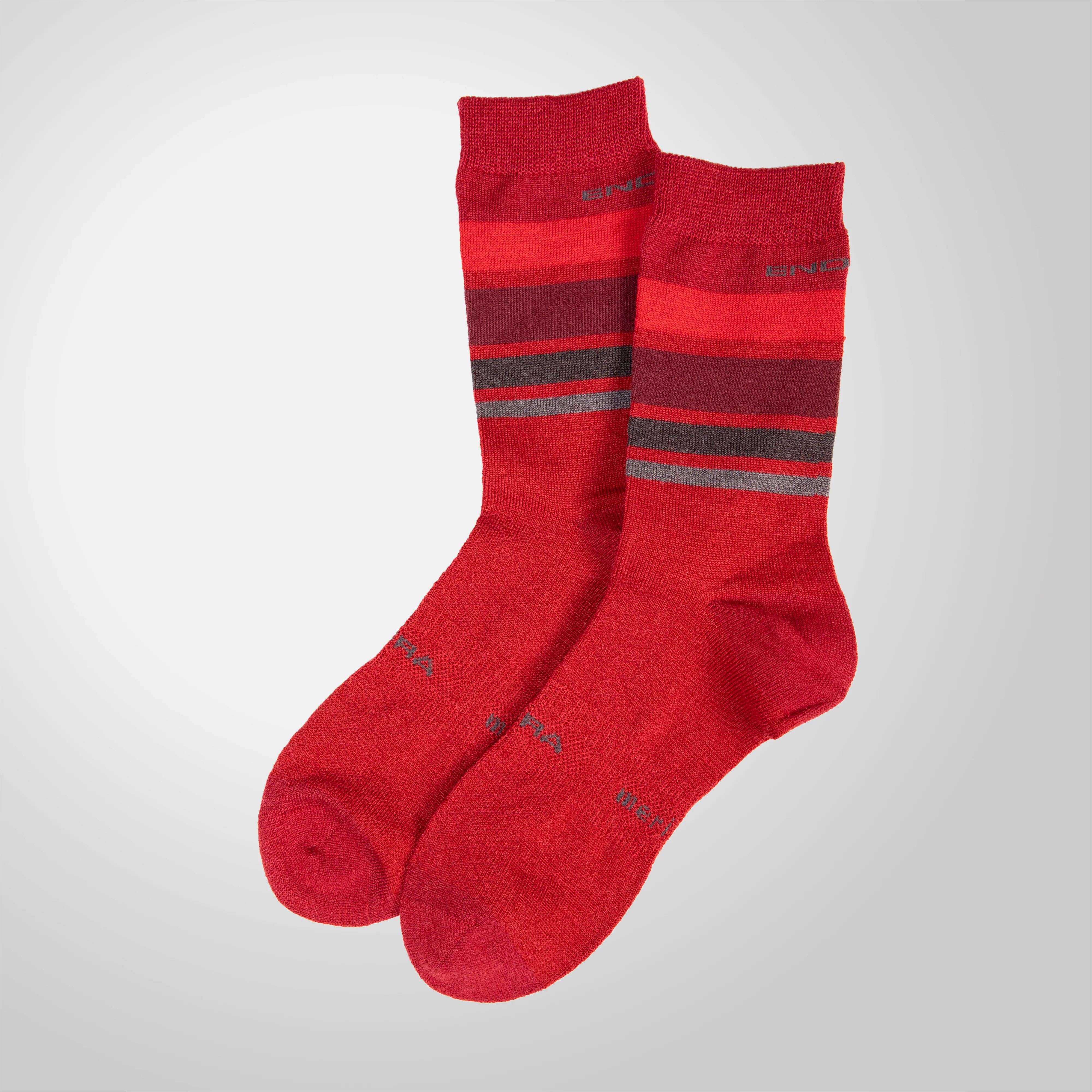 BaaBaa Merino Stripe Socks - Red