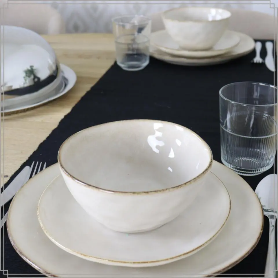 OTIX Soepkommen 12 Persoons Beige 620ml Keramiek MAPLE