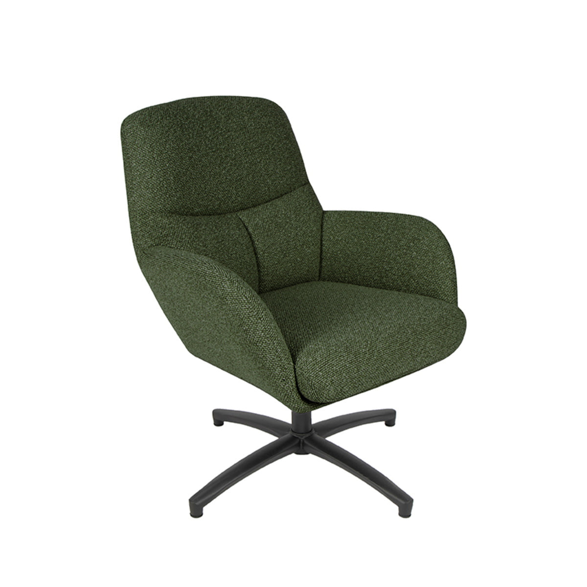LABEL51 Fauteuil Chill Zone - Groen Bouclé - Draaibaar