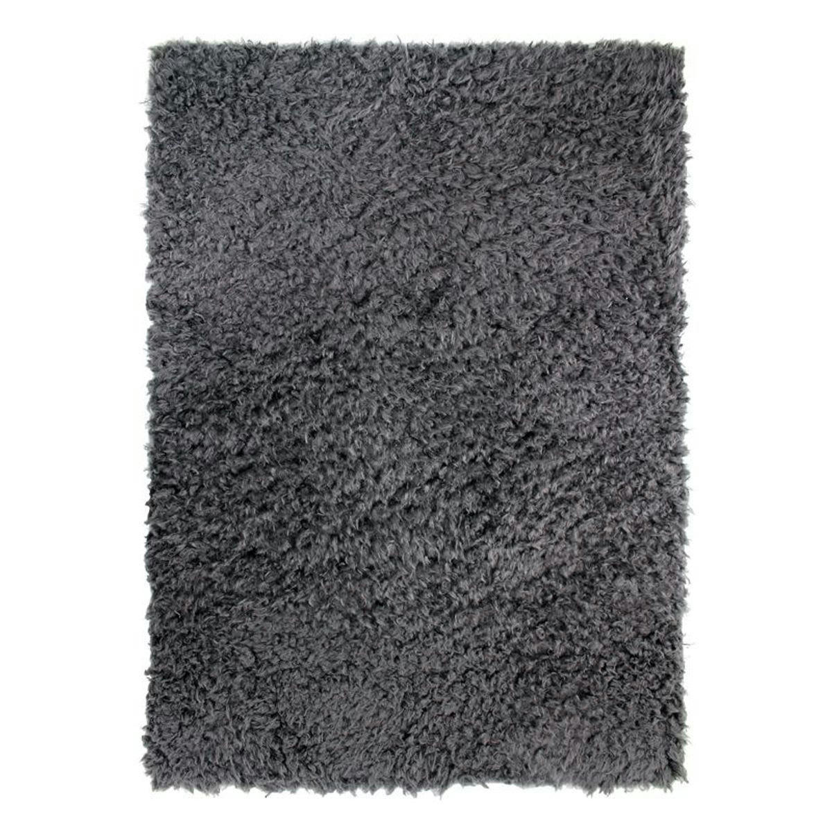 AUTHENTIK - Tapis tout doux fausse fourrure gris foncé 160x230