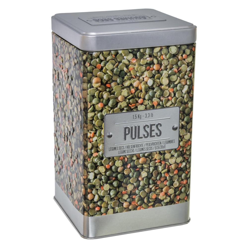 Lata em metal para vegetais secos