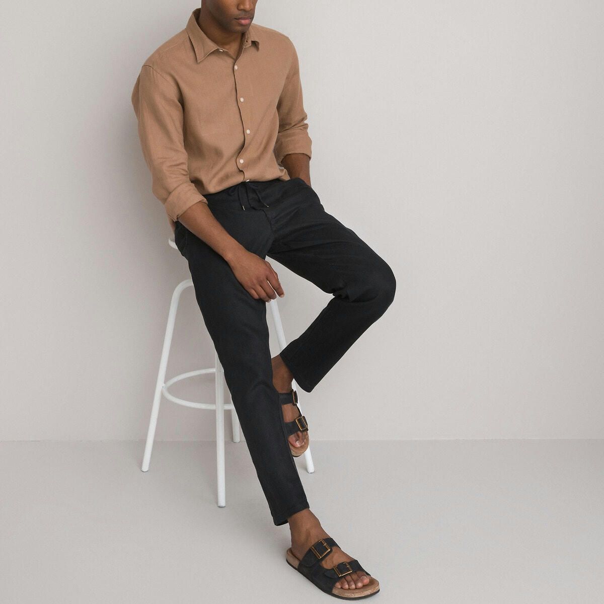 Pantalon droit en lin
