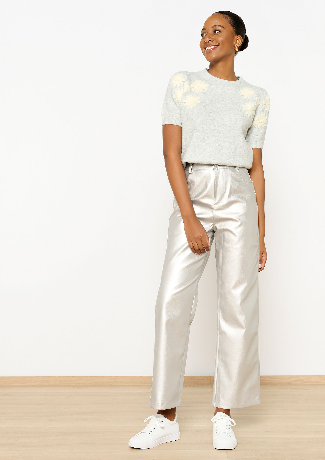 Metallic broek in imitatieleer