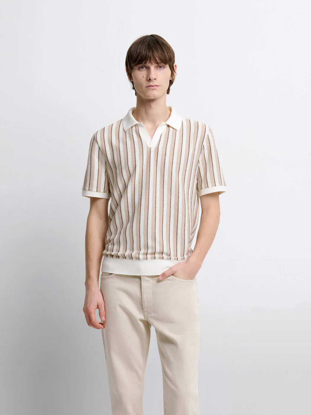 Polo col derby rayé