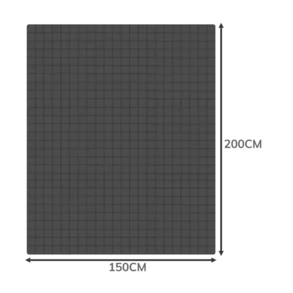 Ruhhy verzwaringsdeken - donkergrijs - 200 x 150 cm - katoen