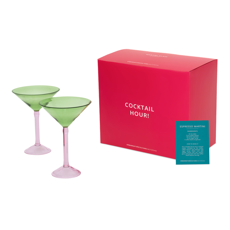 Urban Nature Culture Martini cocktail glass, set van 2, in cadeauverpakking - Ø 13 * 18 CM