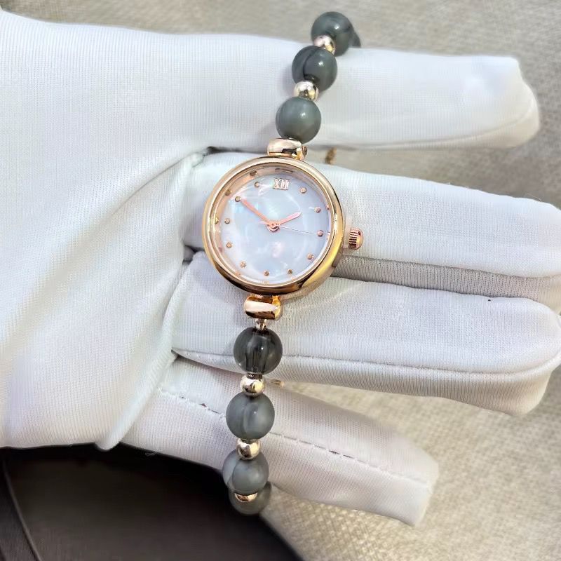 The Colourful Aura Elegant Beaded Dial Bracelet Watch