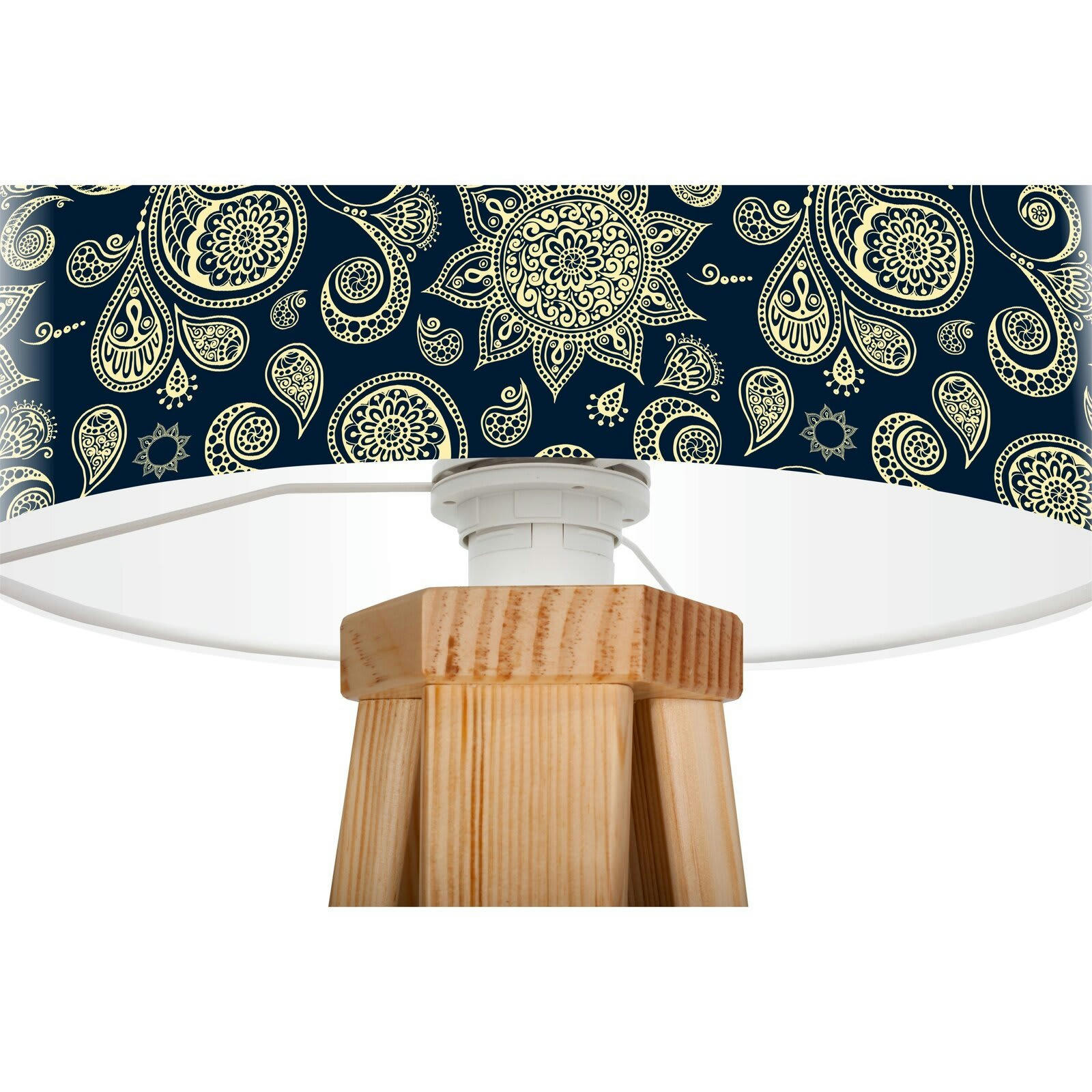 YOGA - Lampe de chevet Bois Beige 30x30x45 cm