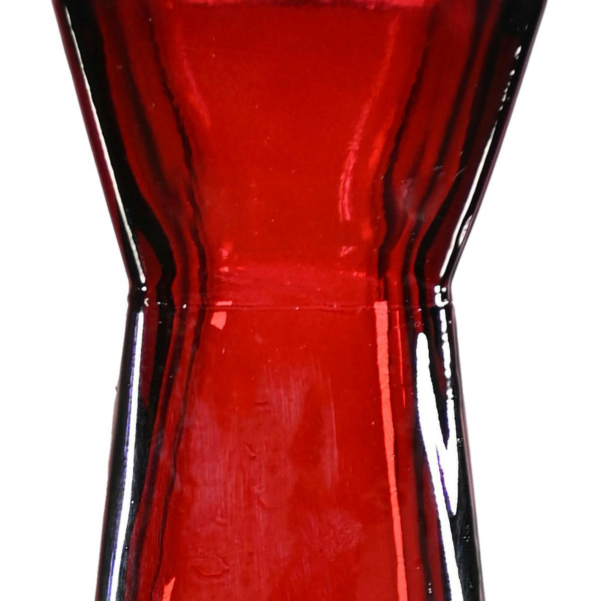 GOTLAND - Vase en verre recyclé  rubis 30 cm