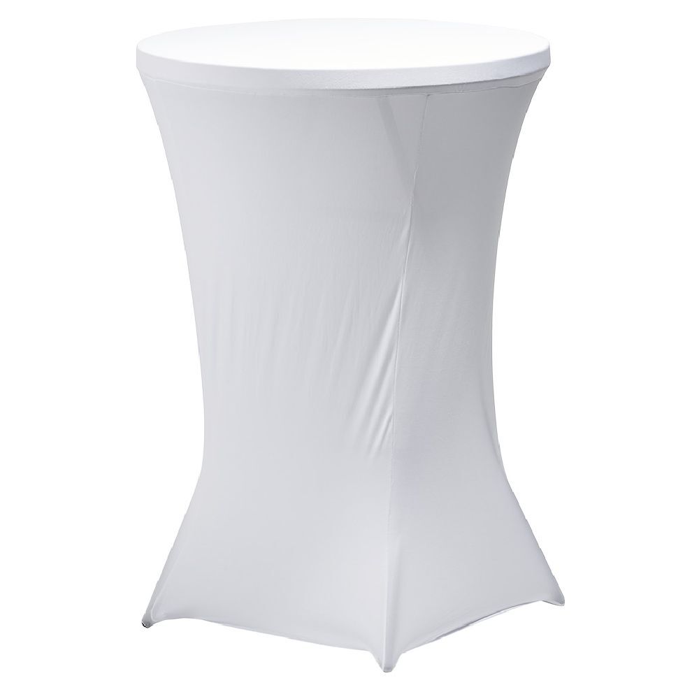 Housse pour table haute Fiesta blanc Ø80xH110cm