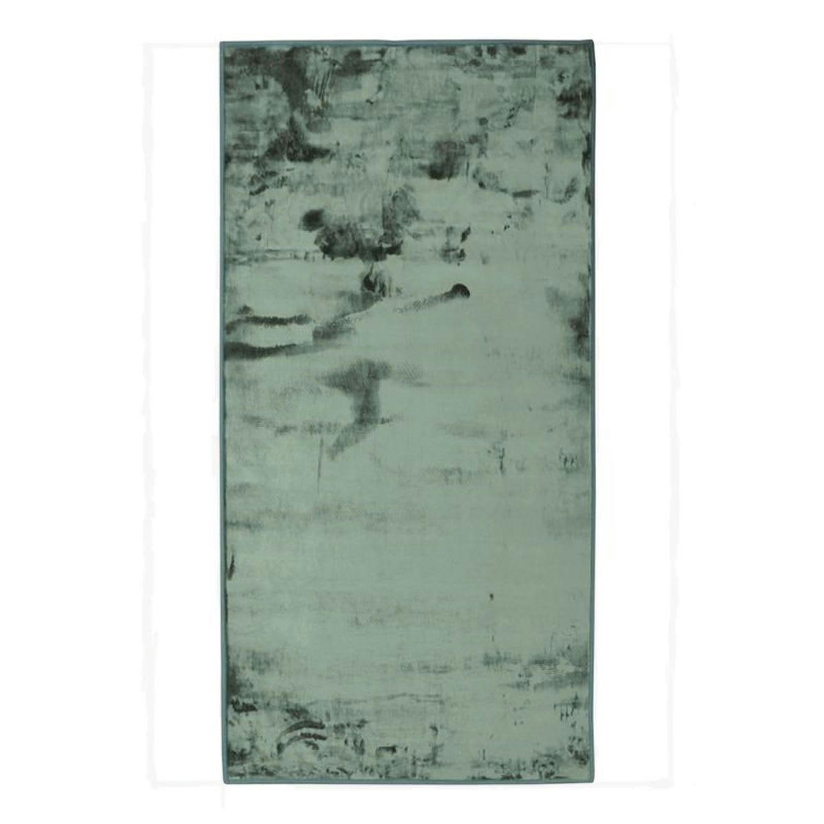 FLANELLE - Tapis extra-doux effet velours vert foncé 60x120