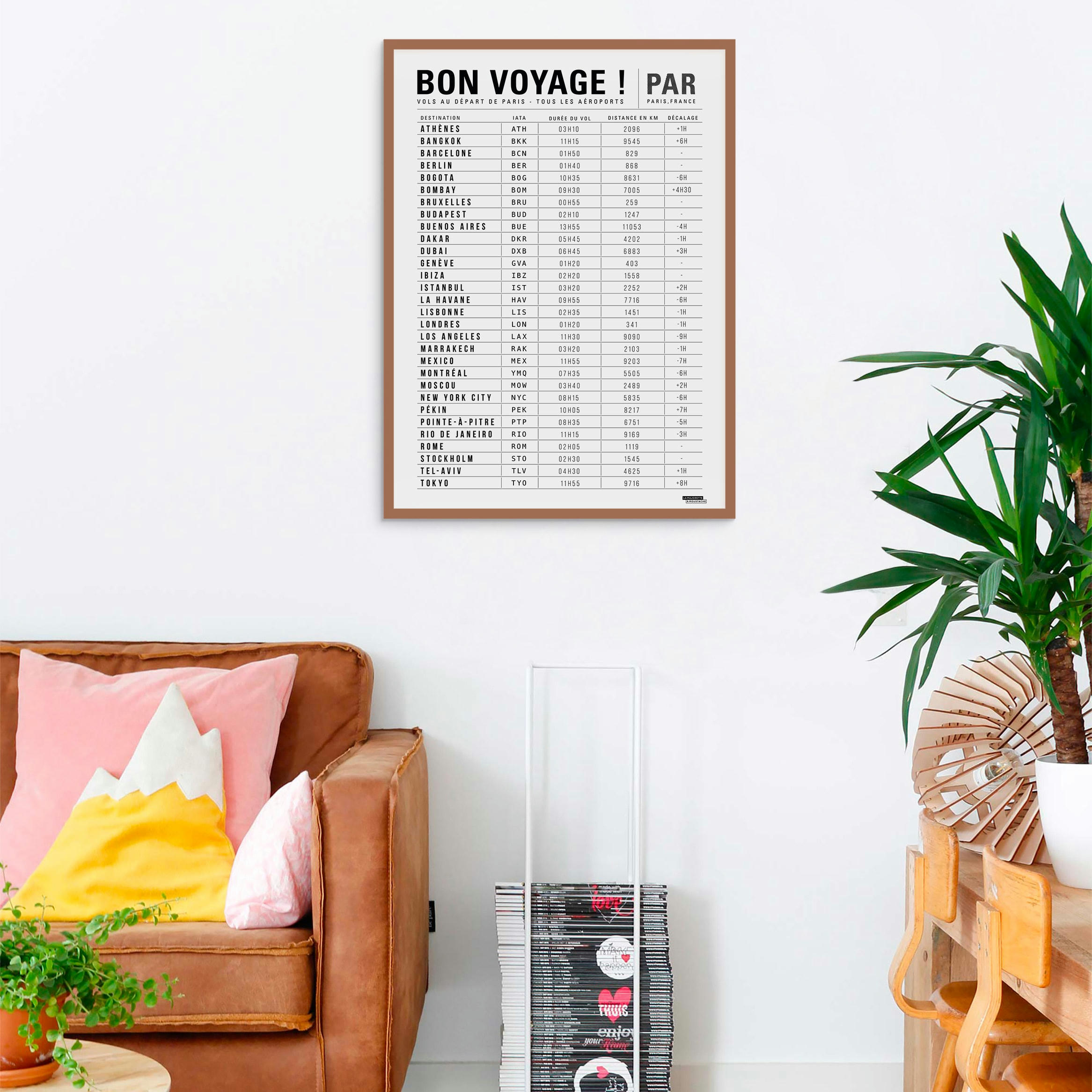 - Affiche d'art bon voyage ! 50 X 70 cm