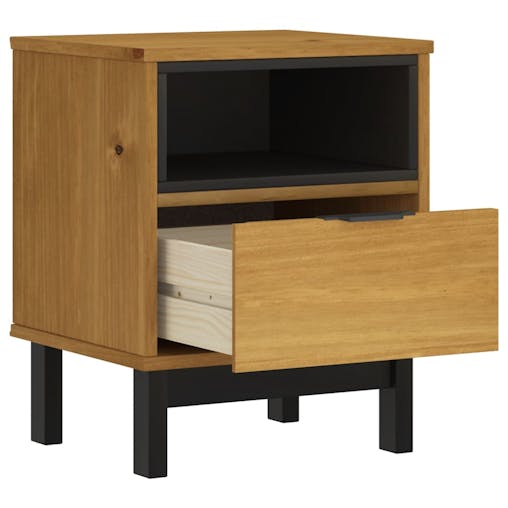 NNEVL Bedside Cabinet FLAM 40x35x50 cm Solid Wood Pine