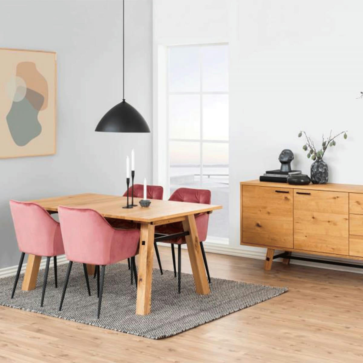 BROKEN - Lot de 2 chaises en velours matelassé avec accoudoirs rouge